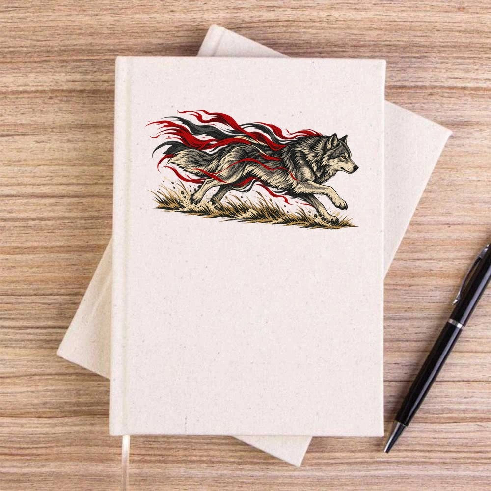 Bozkurt Rüzgâr Koşucusu Krem Çizgisiz Kanvas Defter