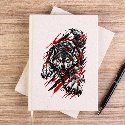 Atak Bozkurt Krem Çizgisiz Kanvas Defter