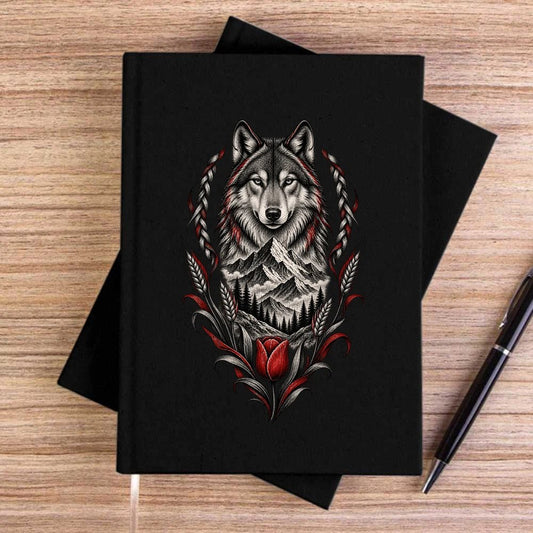Bozkurt Lale ve Zirve Siyah Çizgisiz Kanvas Defter