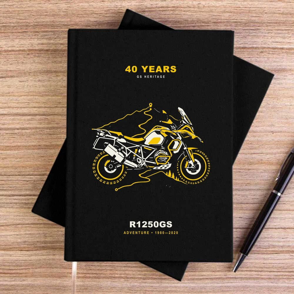 Bmw Topografik Rota Siyah Çizgisiz Kanvas Defter