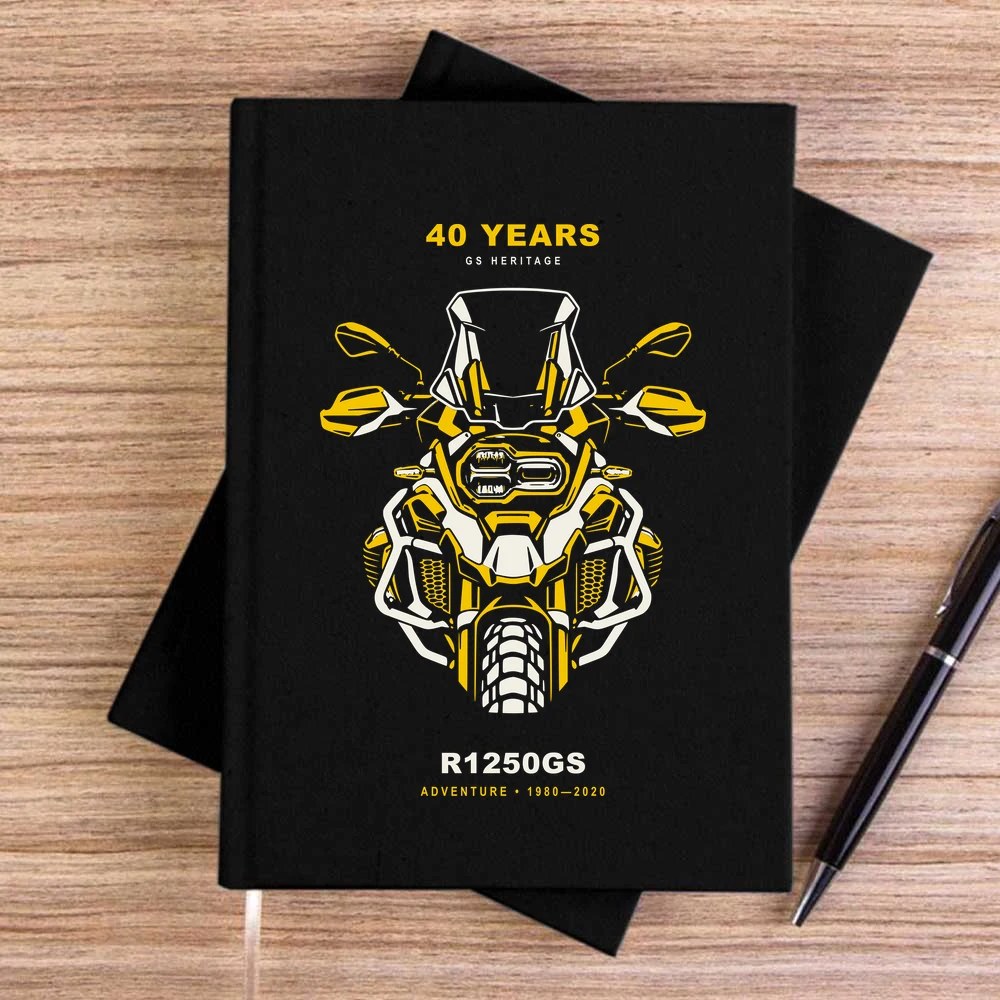 Bmw GS Far Totemi Siyah Çizgisiz Kanvas Defter
