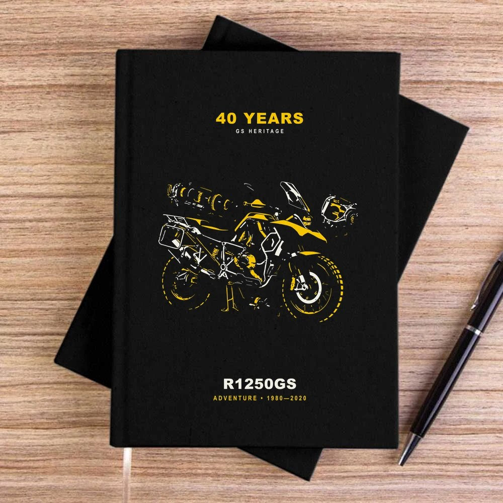Bmw Mekanik Kesit Siyah Çizgisiz Kanvas Defter