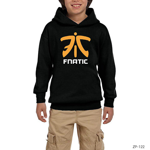 CSGO Fnatic Team Siyah Çocuk Kapşonlu Sweatshirt