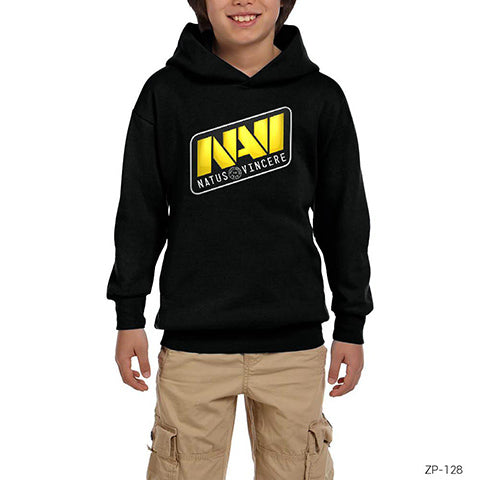 CSGO Natus Vincere NaVi Team Siyah Çocuk Kapşonlu Sweatshirt