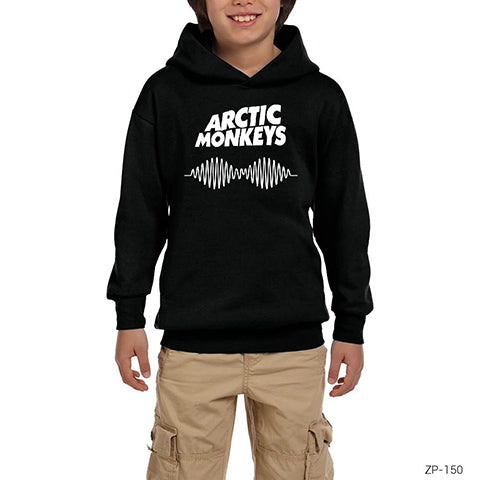 Arctic Monkeys Logo Siyah Çocuk Kapşonlu Sweatshirt