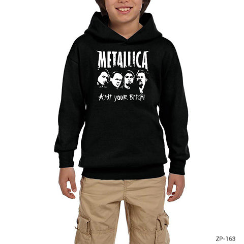 Metallica Aint Your Bitch Siyah Çocuk Kapşonlu Sweatshirt