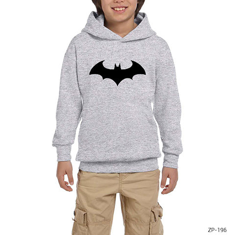 Batman Arkham 3D Gri Çocuk Kapşonlu Sweatshirt