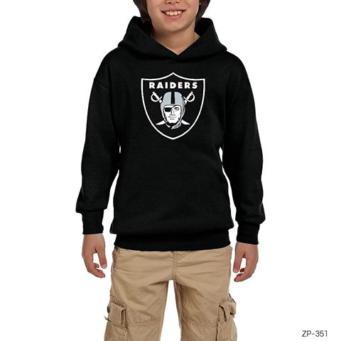 Raider Pirate Siyah Çocuk Kapşonlu Sweatshirt