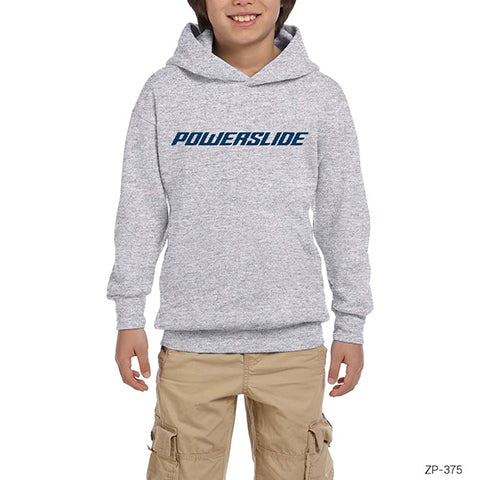 Powerslide Logo Gri Çocuk Kapşonlu Sweatshirt