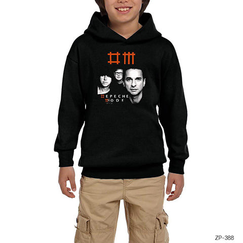 Depeche Mode Group Siyah Çocuk Kapşonlu Sweatshirt