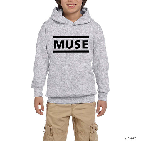 Muse Classic Gri Gri Çocuk Kapşonlu Sweatshirt