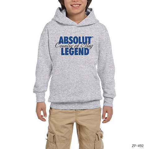 Absolut Legend Gri Çocuk Kapşonlu Sweatshirt