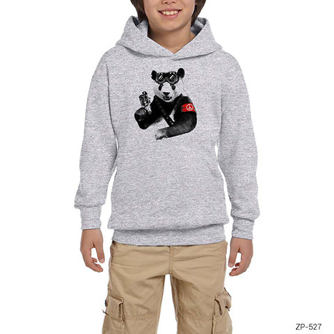 Panda Pasific Gri Çocuk Kapşonlu Sweatshirt