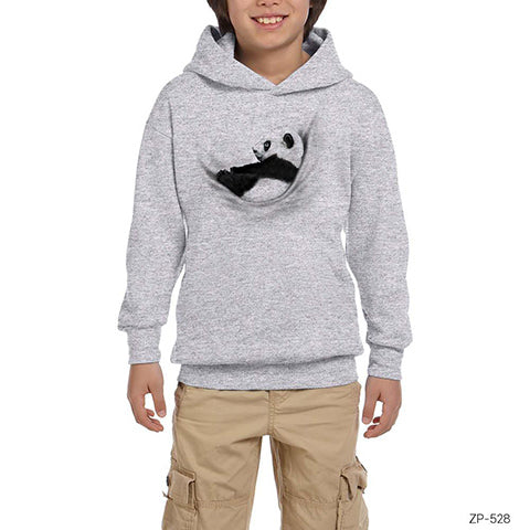 Baby Panda Sleep Gri Çocuk Kapşonlu Sweatshirt