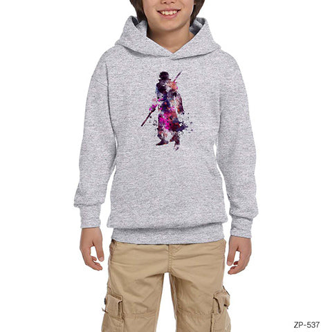 Gambit Artwork Gri Çocuk Kapşonlu Sweatshirt