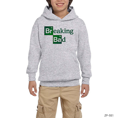 Breaking Bad Classic Gri Çocuk Kapşonlu Sweatshirt