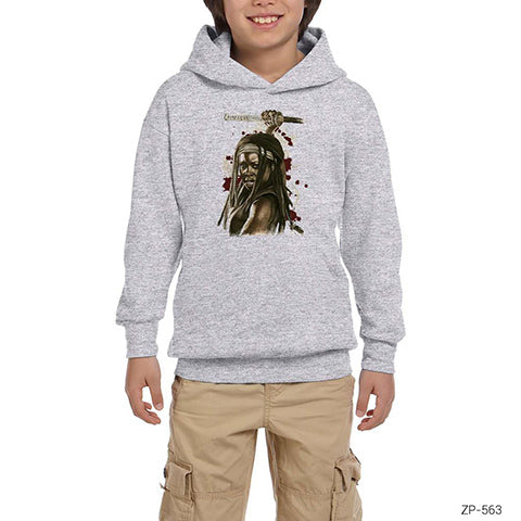 The Walking Dead Michonne Gri Çocuk Kapşonlu Sweatshirt