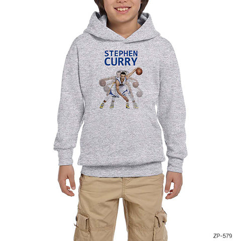 Stephen Curry İllusion Gri Çocuk Kapşonlu Sweatshirt