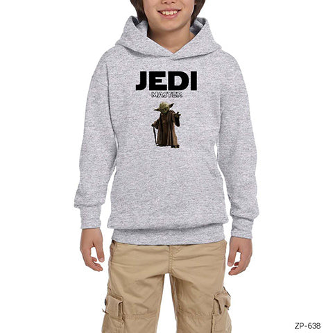 Star Wars Yoda Jedi Master Gri Çocuk Kapşonlu Sweatshirt