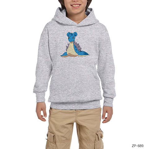 Pokemon Lapras Gri Çocuk Kapşonlu Sweatshirt