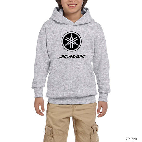 Xmax Logo Gri Çocuk Kapşonlu Sweatshirt