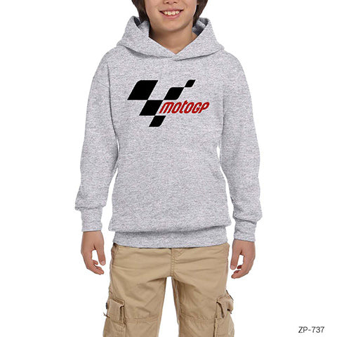 Motogp Logo Gri Çocuk Kapşonlu Sweatshirt