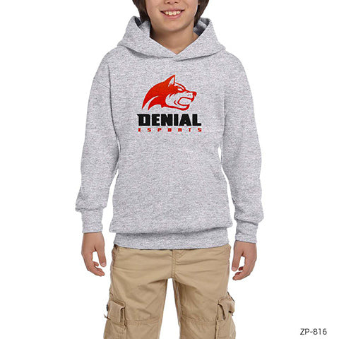 Denial E-Sport Team Gri Çocuk Kapşonlu Sweatshirt