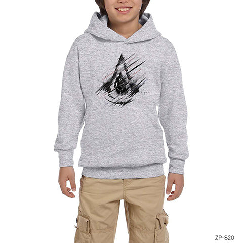 Assassins Creed Fractured Gri Çocuk Kapşonlu Sweatshirt