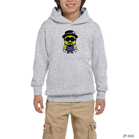 Minion Breaking Bad Gri Çocuk Kapşonlu Sweatshirt