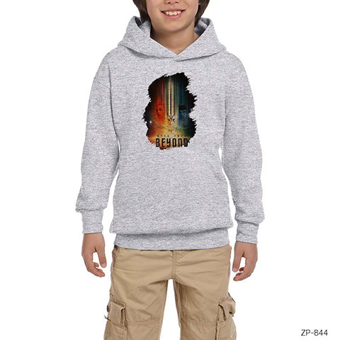 Star Trek Beyond Cover Gri Çocuk Kapşonlu Sweatshirt