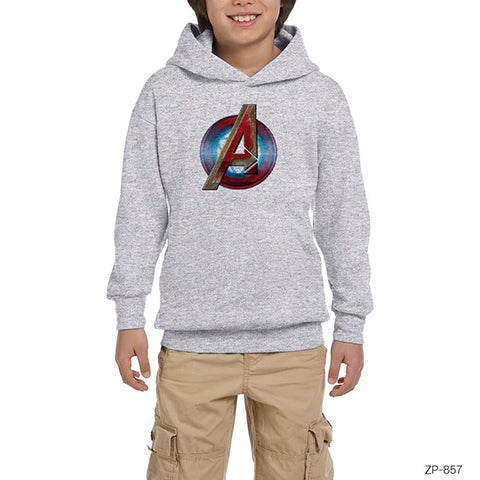 Avengers Age of Ultron Gri Çocuk Kapşonlu Sweatshirt