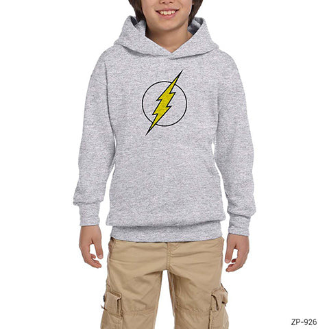 Flash Lighting Gri Çocuk Kapşonlu Sweatshirt