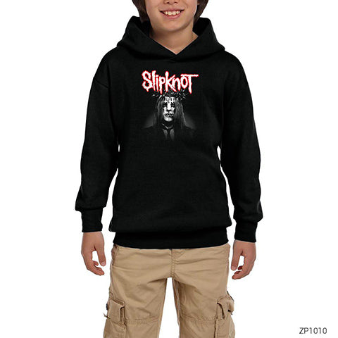 Slipknot Joey Jordison Siyah Çocuk Kapşonlu Sweatshirt