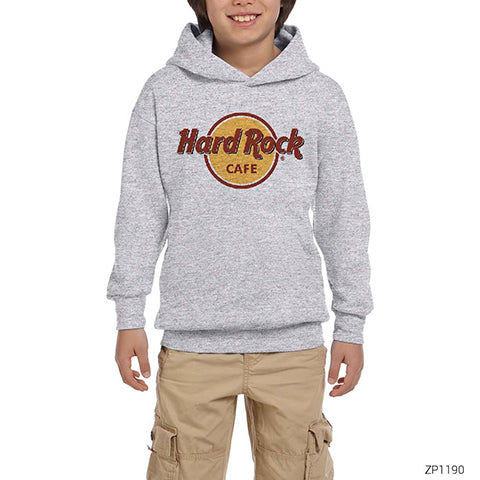 İndirimli Hard Rock Cafe Gri Çocuk Kapşonlu Sweatshirt