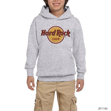 İndirimli Hard Rock Cafe Gri Çocuk Kapşonlu Sweatshirt