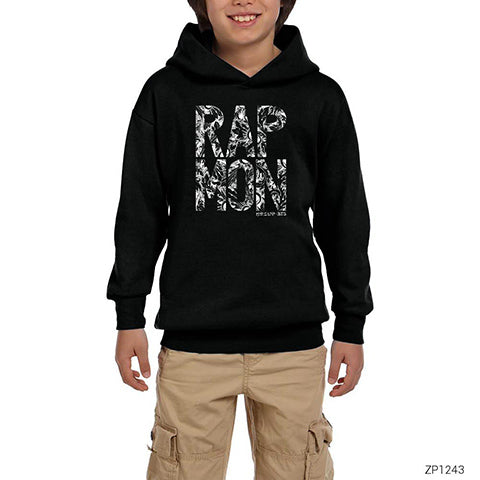 BTS Rap Monster Siyah Çocuk Kapşonlu Sweatshirt