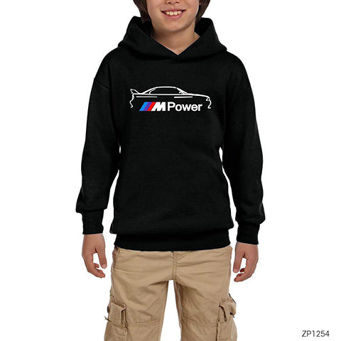 BMW M Power Siyah Çocuk Kapşonlu Sweatshirt