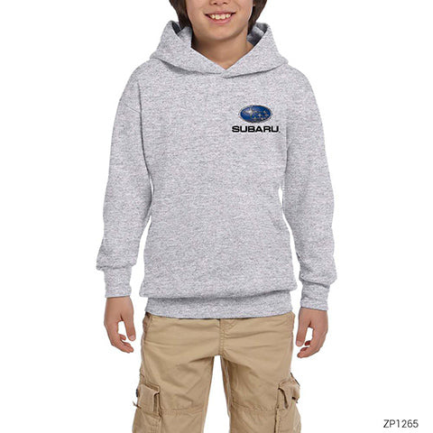 Subaru Logo Gri Çocuk Kapşonlu Sweatshirt