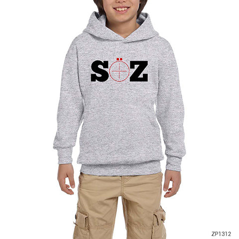 Söz Dizisi Logo 2 Gri Çocuk Kapşonlu Sweatshirt