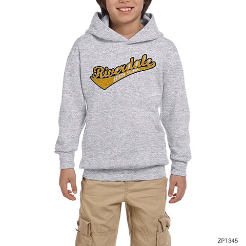 Riverdale High School Gri Çocuk Kapşonlu Sweatshirt