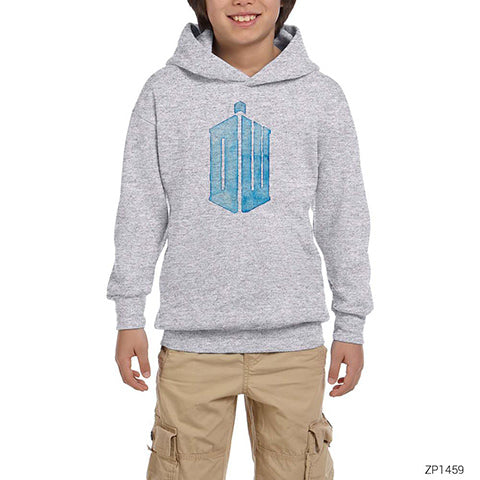 Doctor Who Ice Gri Çocuk Kapşonlu Sweatshirt
