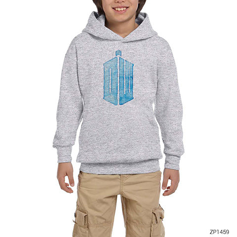 Doctor Who Ice Gri Çocuk Kapşonlu Sweatshirt