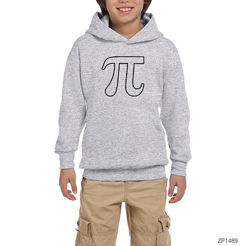 Pi Sayısı Gri Gri Çocuk Kapşonlu Sweatshirt