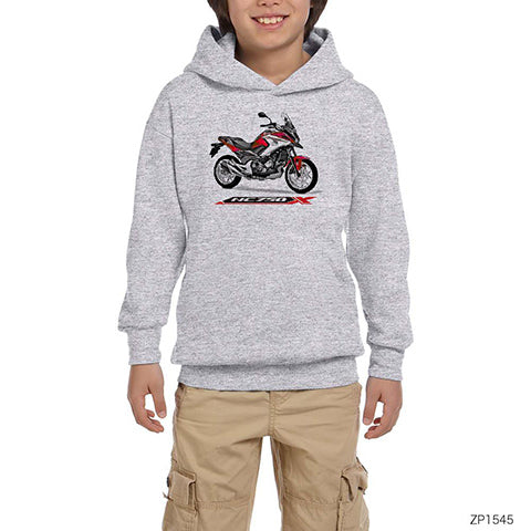 Honda NCX 750 X Red Gri Çocuk Kapşonlu Sweatshirt