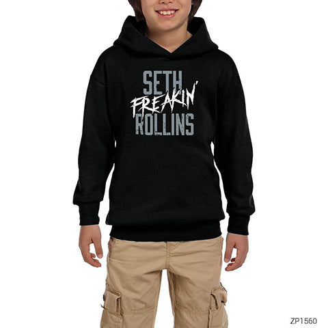 Seth Freking Rollins Siyah Çocuk Kapşonlu Sweatshirt