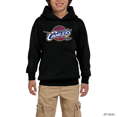 Cleveland Cavaliers Logo Siyah Çocuk Kapşonlu Sweatshirt