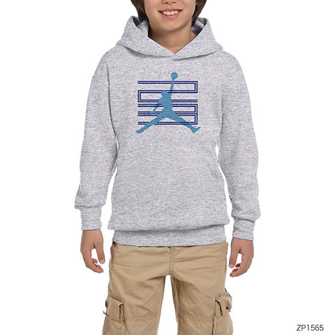 Jordan 23 Gri Çocuk Kapşonlu Sweatshirt