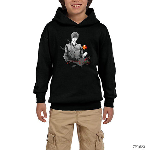 Death Note Bad Apple Siyah Çocuk Kapşonlu Sweatshirt