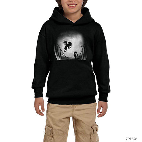 Death Note Limbo Siyah Çocuk Kapşonlu Sweatshirt