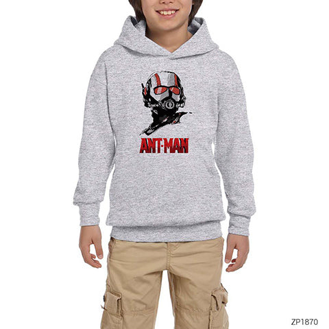 Ant-Man Mask Gri Çocuk Kapşonlu Sweatshirt